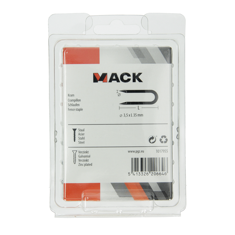 Laden Sie das Bild in Galerie -Viewer, Mack 1017955 - kram staal verzinkt 250 gr 3,5 x 35 mm | 5 stuks
