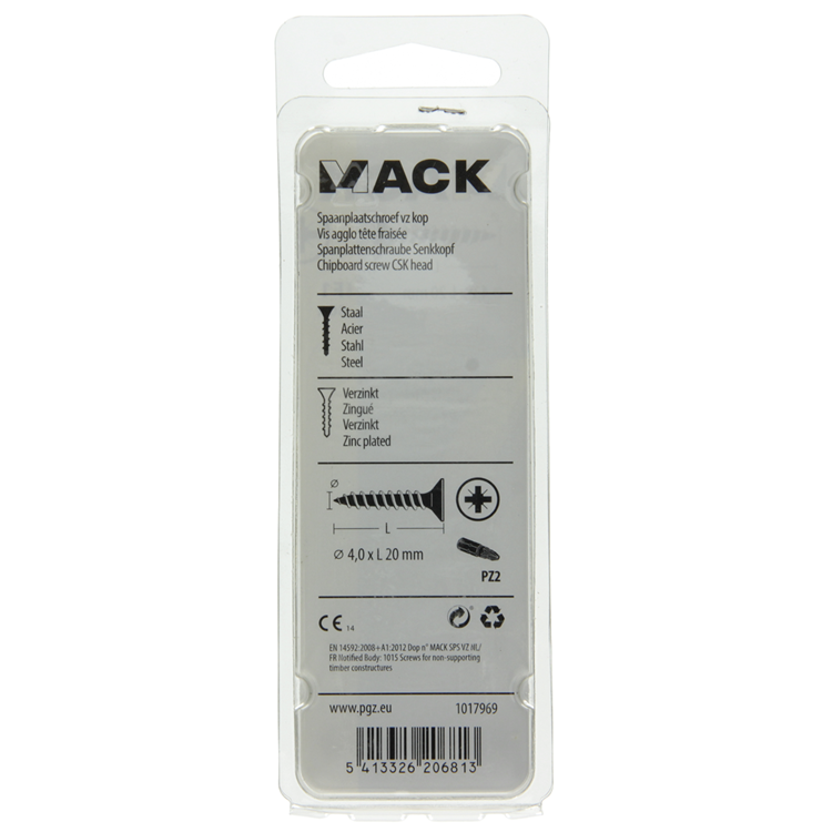 Laden Sie das Bild in Galerie -Viewer, Mack 1017969 - spaanplaatschroef vz kop geelverz. 80st 4,0 x 20 mm | 5 stuks
