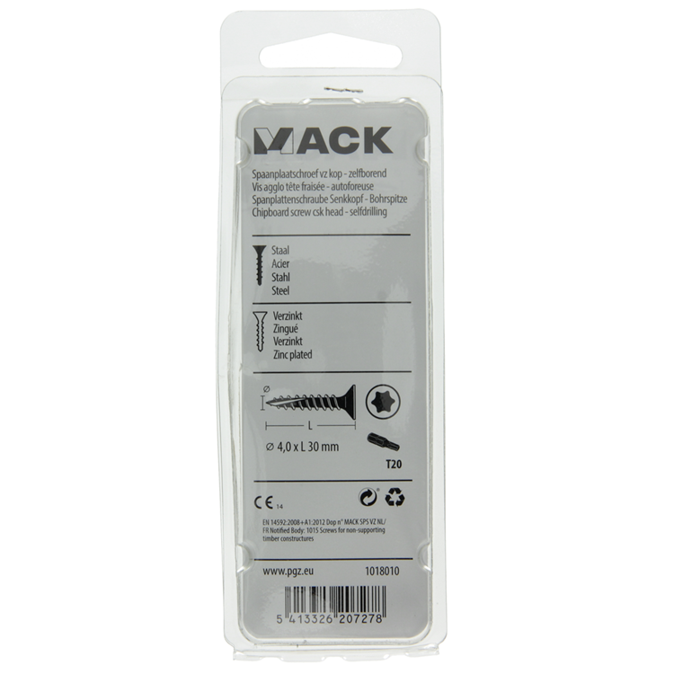 Laden Sie das Bild in Galerie -Viewer, Mack 1018010 - spaanplschr.vzkop-zelfb. geelverz. 65 st 4,0 x 30 mm | 5 stuks
