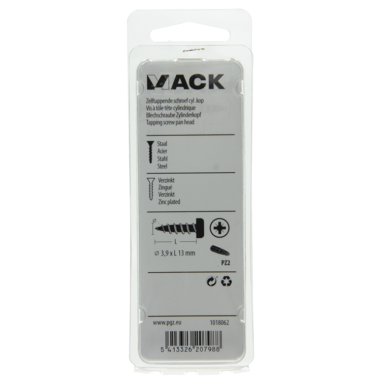 Afbeelding laden in galerijviewer, Mack 1018062 - zelftappende schroef cylkop verz. 65 st 3,9 x 13 mm | 10 stuks
