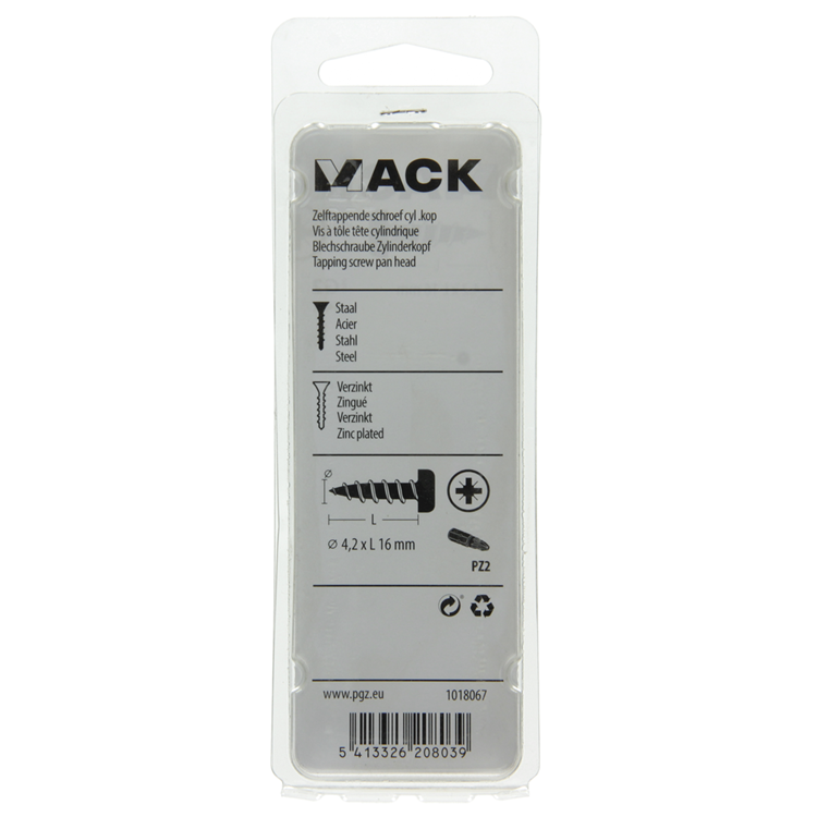 Afbeelding laden in galerijviewer, Mack 1018067 - zelftappende schroef cylkop verz. 54 st 4,2 x 16 mm | 5 stuks

