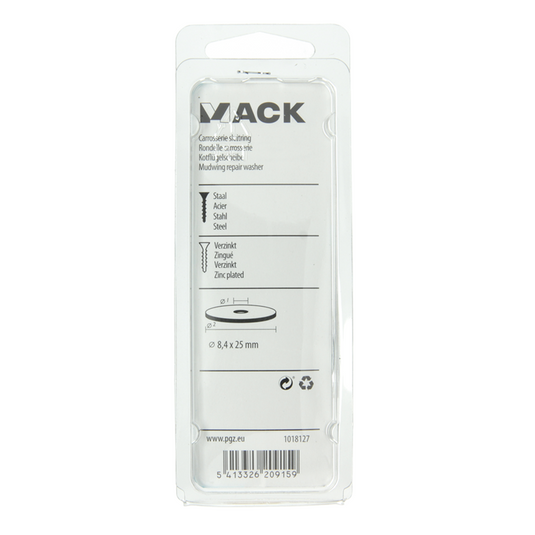 Mack 1018127 - carrosserie sluitring verzinkt55 st 8,4 x 25 mm | 5 stuks