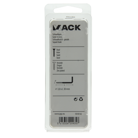 Mack 1018142 - schroefduim staal verzinkt 50 st 3,0 x 30 mm | 5 stuks