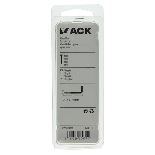 Mack 1018144 - schroefduim staal verzinkt 30 st 3,5 x 40 mm | 5 stuks