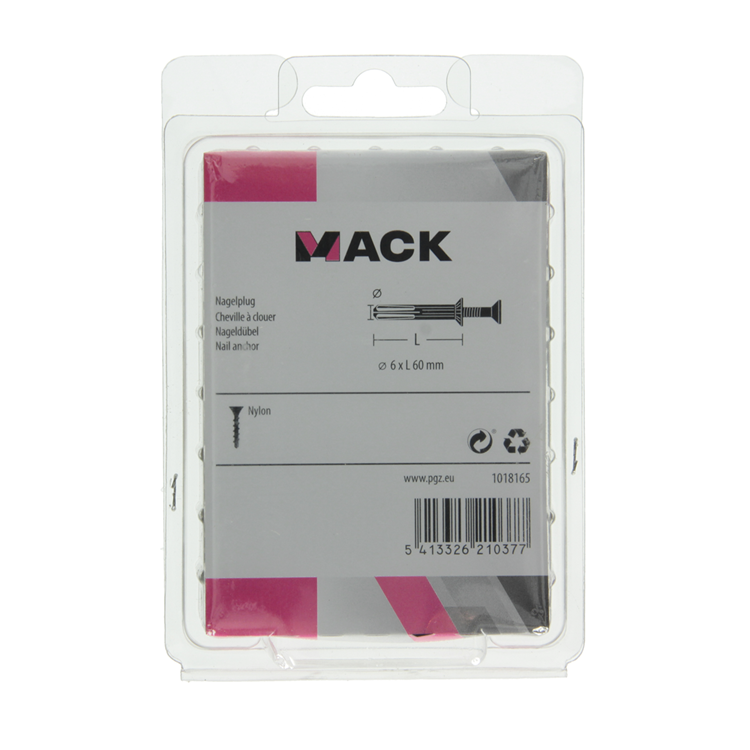 Afbeelding laden in galerijviewer, Mack 1018165 - nylon nagelplug polyamide 35 st 6 x 60 mm | 3 stuks
