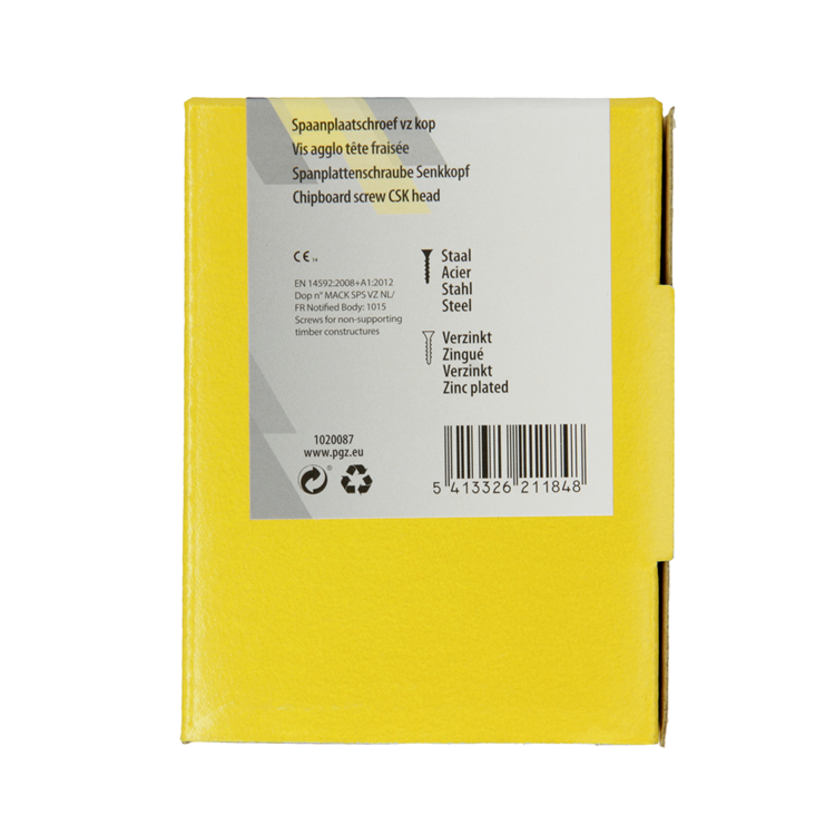 Afbeelding laden in galerijviewer, Mack 1020087 - spaanplaatschroef vz kop geelvz 200 st 3,5 x 45 mm | 5 stuks
