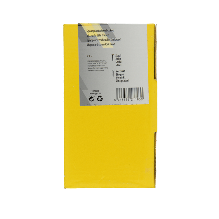 Afbeelding laden in galerijviewer, Mack 1020096 - spaanplaatschroef vz kop geelvz 200 st 4,0 x 50 mm | 3 stuks
