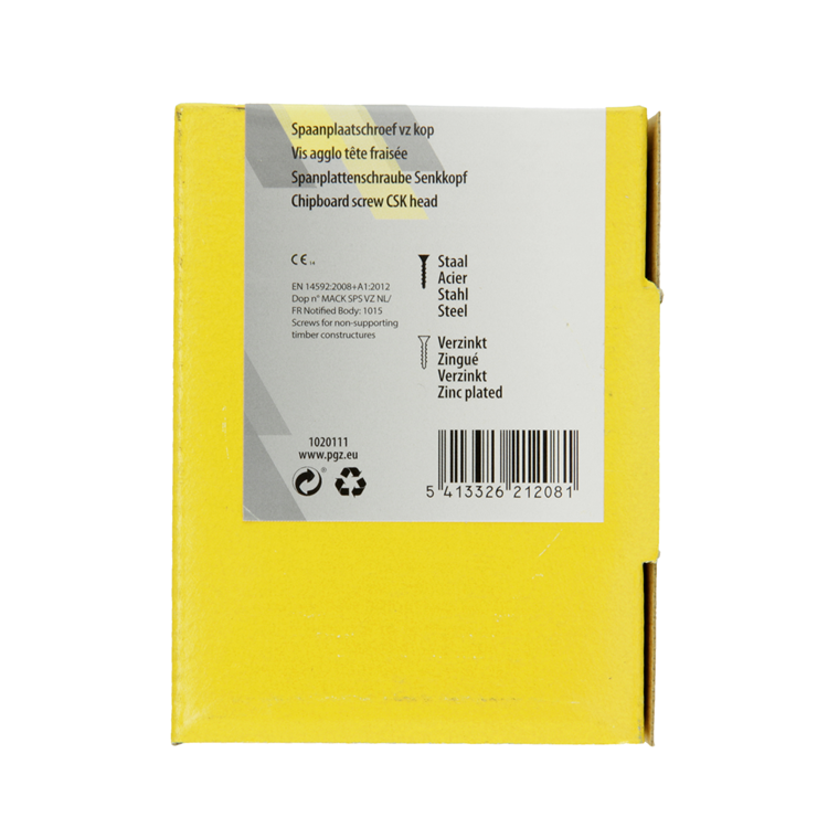 Afbeelding laden in galerijviewer, Mack 1020111 - spaanplaatschroef vz kop geel vz 200 st 5,0 x 30 mm | 5 stuks
