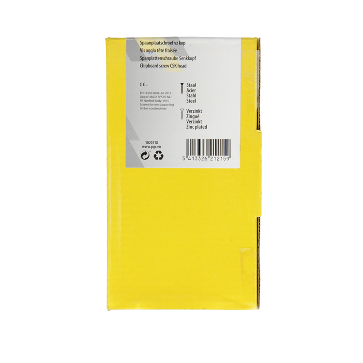 Afbeelding laden in galerijviewer, Mack 1020118 - spaanplaatschroef vz kop geelvz 100 st 5,0 x 80 mm | 3 stuks
