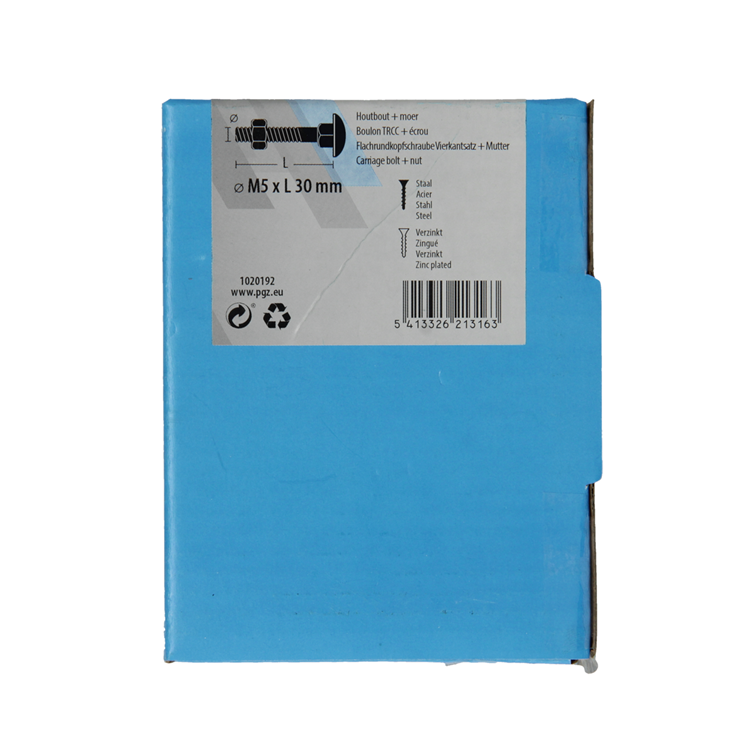 Afbeelding laden in galerijviewer, Mack 1020192 - houtbout + moer verzinkt 45 stm5 x 30 mm | 5 stuks
