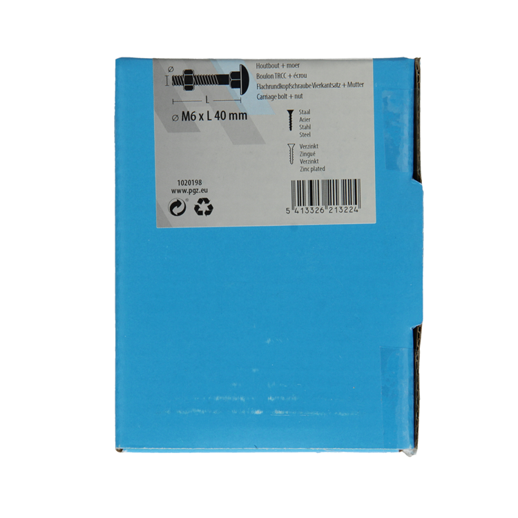 Afbeelding laden in galerijviewer, Mack 1020198 - houtbout + moer verzinkt 28 stm6 x 40 mm | 5 stuks
