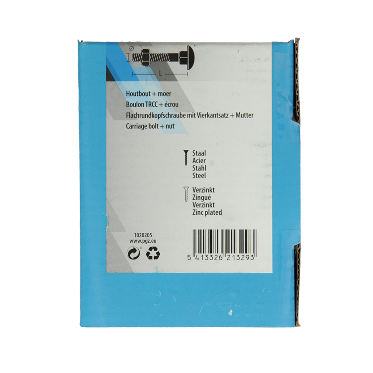 Afbeelding laden in galerijviewer, Mack 1020205 - houtbout + moer verzinkt 22 stm8 x 40 mm | 5 stuks
