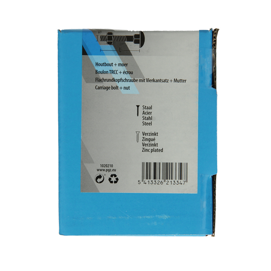 Mack 1020210 - houtbout + moer verzinkt 12 stm8 x 100 mm | 5 stuks