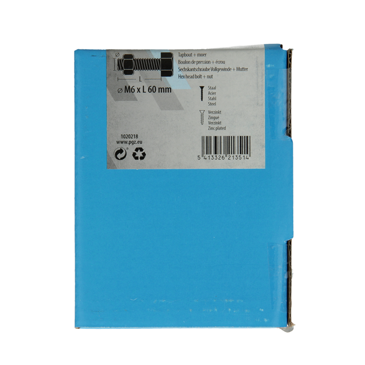 Afbeelding laden in galerijviewer, Mack 1020218 - tapbout + moer verzinkt 24 st m6 x 60 mm | 5 stuks
