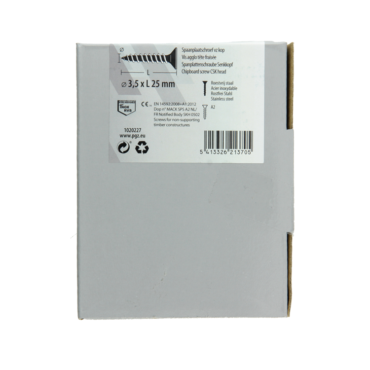 Afbeelding laden in galerijviewer, Mack 1020227 - spaanplaatschroef vz kop inox a2 200 st 3,5 x 25 mm | 2 stuks
