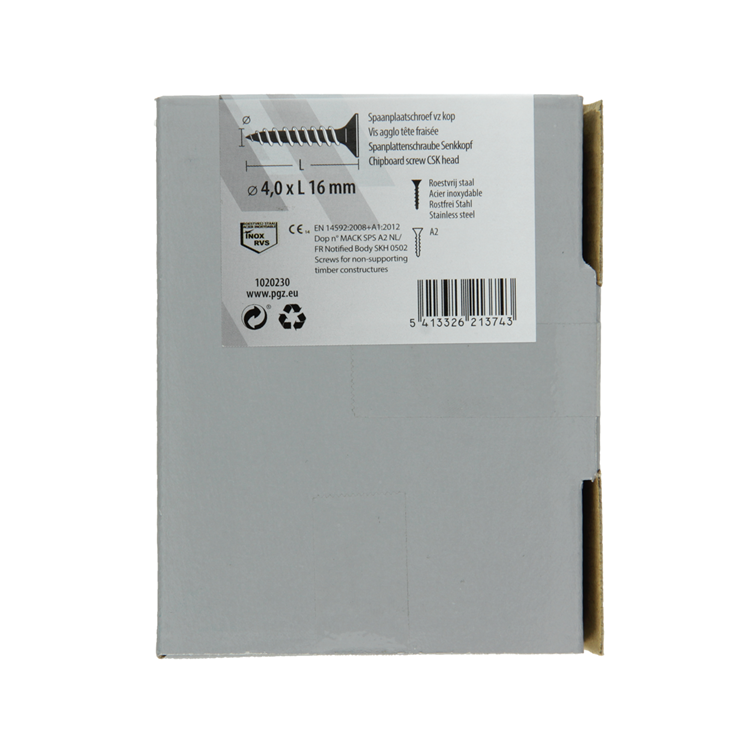Afbeelding laden in galerijviewer, Mack 1020230 - spaanplaatschroef vz kop inox a2 200 st 4,0 x 16 mm | 2 stuks
