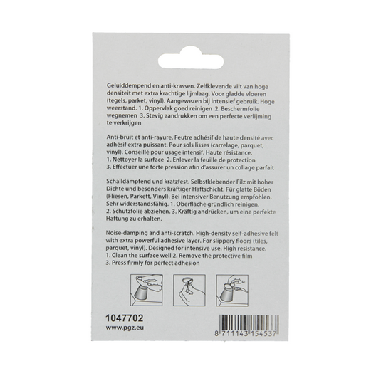Mack 1047702 - viltpastille zelfklevend wit ø 19 mm 18 st pcs | 12 stuks