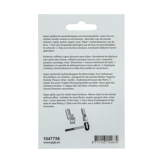 Mack 1047756 - super-glij-opsteekdop grijs ø 17 - 20 mm 4 st pcs | 6 stuks