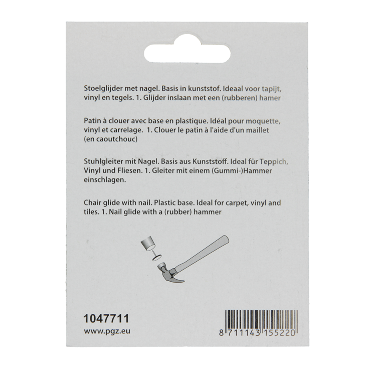 Afbeelding laden in galerijviewer, Mack 1047711 - stoelglijder nagel kunststof bruin ø 19 mm 12 st pcs | 6 stuks
