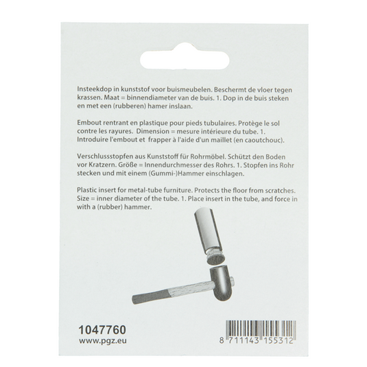 Mack 1047760 - insteekdop kunstsstof zwart ø 12 mm 4 st pcs | 6 stuks