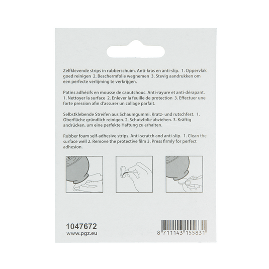 Mack 1047672 - rubberstrip zelfklevend zwart ø 28 mm 6 st pcs | 12 stuks