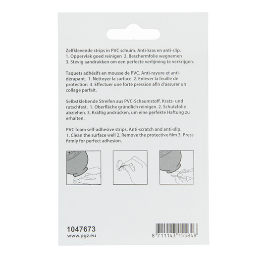Mack 1047673 - schuimstrip zelfklevend zwart 20 x 20 mm 24 st pcs | 6 stuks