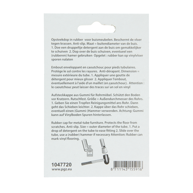 Afbeelding laden in galerijviewer, Mack 1047720 - opsteekdop rubber zwart ø 19 mm 4 st pcs | 6 stuks
