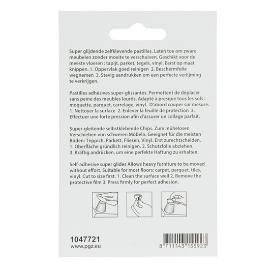 Mack 1047721 - super glijpastille zelfklevendgrijs ø 50 mm 4 st pcs | 6 stuks
