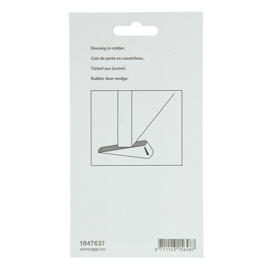 Mack 1047637 - deurwig rubber zwart 100 x 25 mm 1 st pc | 6 stuks