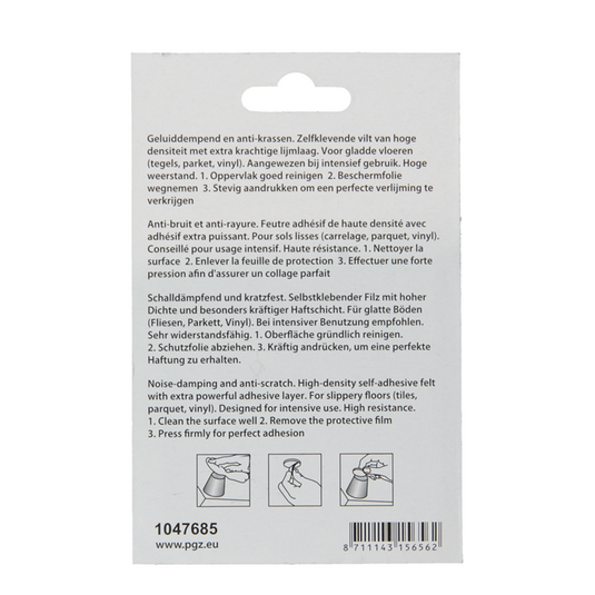 Mack 1047685 - viltpastille zelfklevend wit ø 25 mm 12 st pcs | 12 stuks