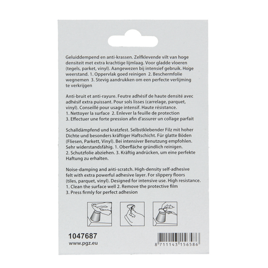 Mack 1047687 - super-vilt zelfklevend beige ø 38 mm 4 st pcs | 12 stuks