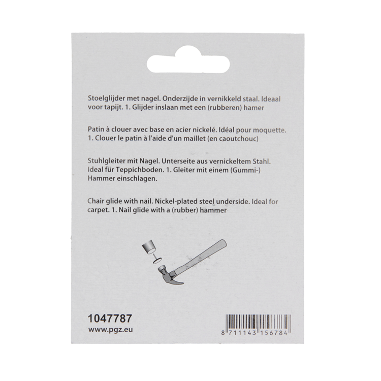 Afbeelding laden in galerijviewer, Mack 1047787 - stoelglijder nagel metaal chroom ø 30 mm 4 st pcs | 6 stuks
