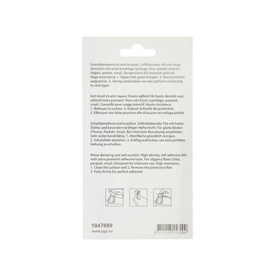 Mack 1047689 - super-vilt zelfklevend beige ø 19 mm 20 st pcs | 12 stuks