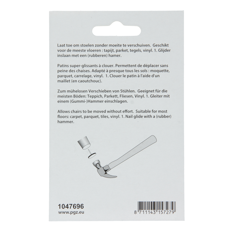 Afbeelding laden in galerijviewer, Mack 1047696 - super-glijder met nagel grijs ø 22 mm 4 st pcs | 6 stuks
