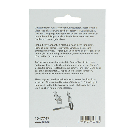 Mack 1047747 - opsteekdop kunststof wit ø 22 mm 4 st pcs | 6 stuks