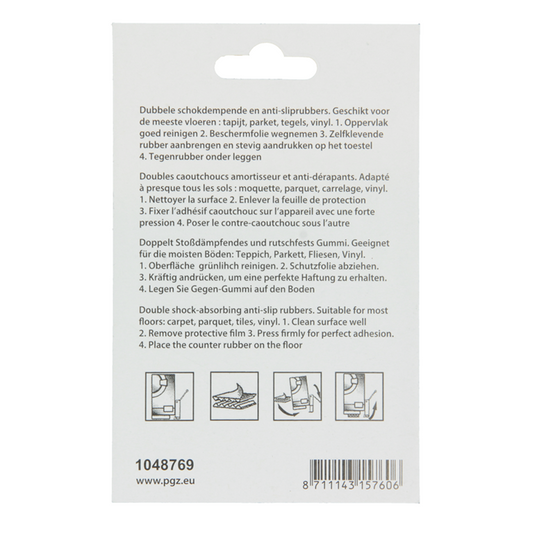 Mack 1048769 - schokdempend rubber zwart 35 x 70 mm 4 st pcs | 6 stuks