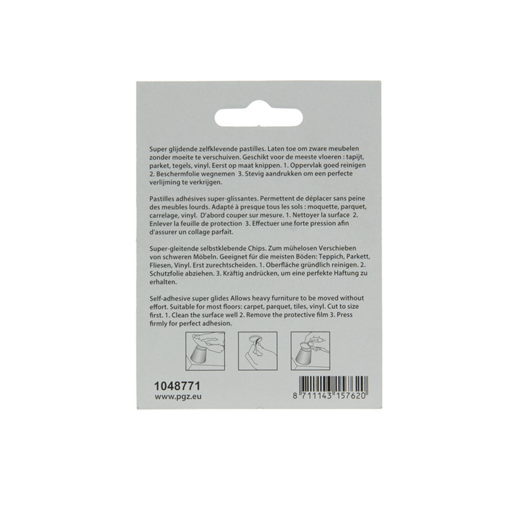 Cargue la imagen en el visor de la galería, Mack 1048771 - super glijpastille zelfklevendgrijs 30 x 30 mm 4 st pcs | 12 stuks
