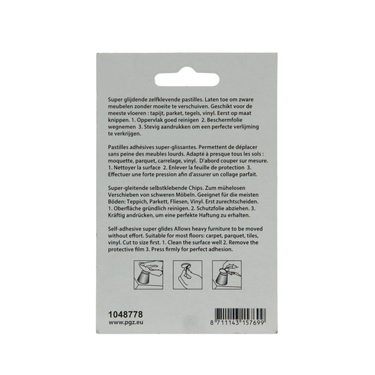 Mack 1048778 - super glijpastille zelfklevendbruin ø 50 mm 4 st pcs | 12 stuks