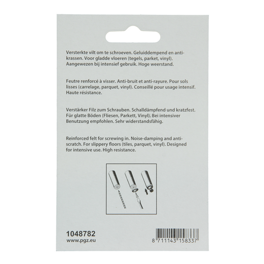 Mack 1048782 - versterkte vilt + schroef bruin ø 30 mm 4 st pcs | 6 stuks