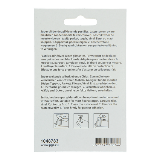 Mack 1048783 - super glijpastille zelfklevendbruin ø 40 mm 4 st pcs | 12 stuks