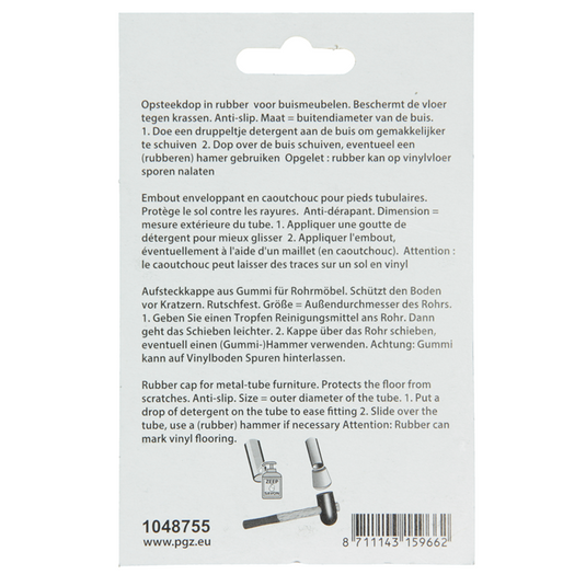 Mack 1048755 - opsteekdop rubber zwart ø 16 mm 4 st pcs | 6 stuks