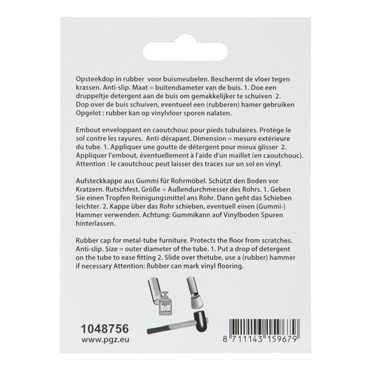 Mack 1048756 - opsteekdop rubber zwart ø 12 mm 4 st pcs | 6 stuks