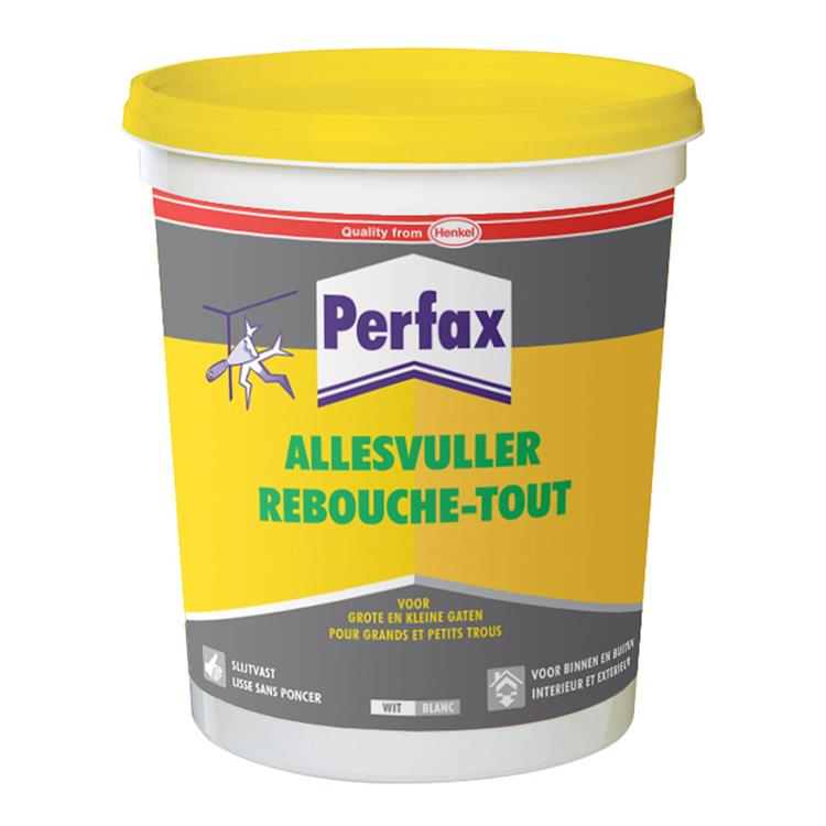 Laden Sie das Bild in Galerie -Viewer, Perfax allesvuller 1 kg bucket | muurvuller flexibel toepasbaar | muurvuller voor eenvoudige renovatie klussen | muurvul renovatiemiddel.
