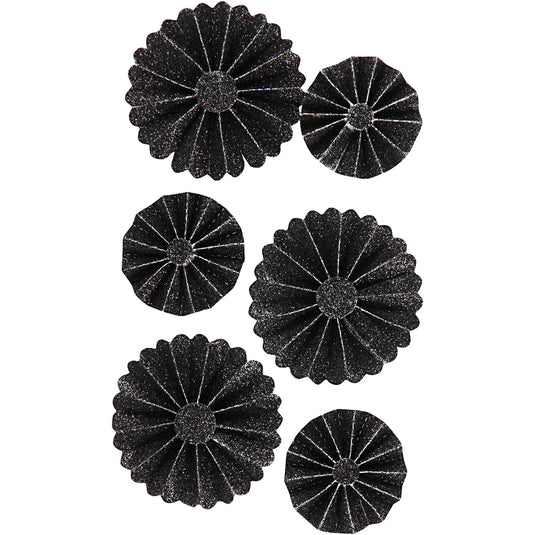Https: www.cchobby.nl rosettes-d-35-50-mm-zwart-glitter-6-stuk-1-doos
