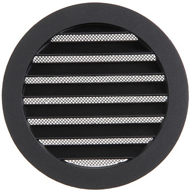 Renson 1061635 - inbouw rond schoepenr met gaas434r dia 160 ral 9005 zwart | 10 stuks