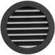 Renson 1061635 - inbouw rond schoepenr met gaas434r dia 160 ral 9005 zwart | 10 stuks