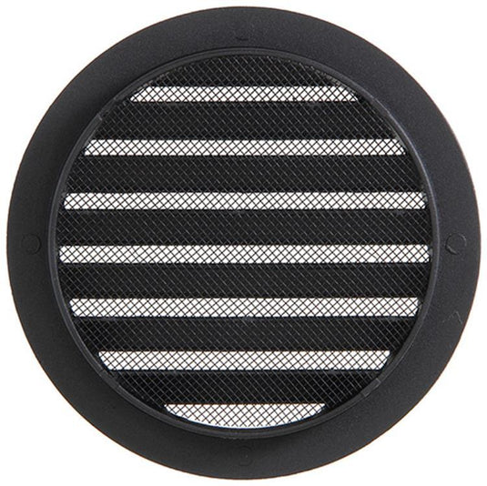 Renson 1061635 - inbouw rond schoepenr met gaas434r dia 160 ral 9005 zwart | 10 stuks