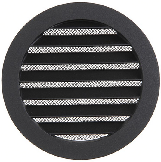 Renson 1061635 - inbouw rond schoepenr met gaas434r dia 160 ral 9005 zwart | 10 stuks