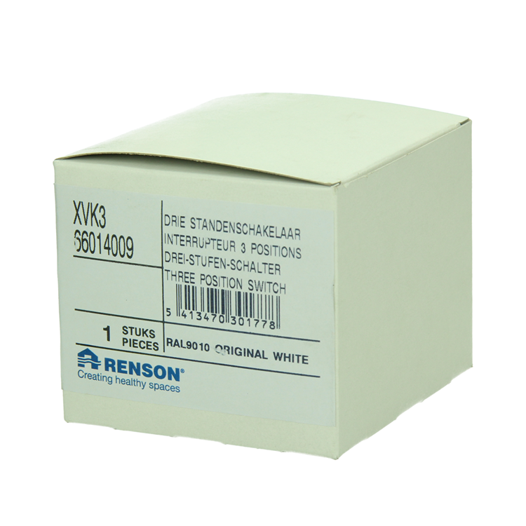 Cargue la imagen en el visor de la galería, Renson 1062435 - xvk 3 standenschakelaar wit | 2 stuks
