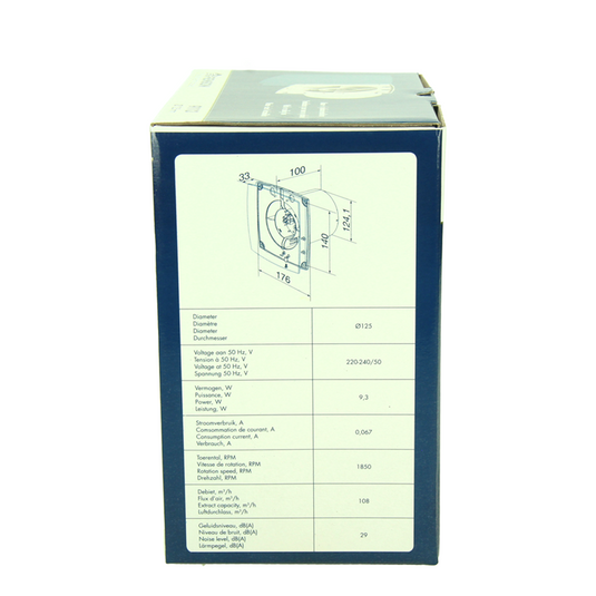 Renson 1069253 - mech. ventilator standaard 9112 (dia 125) | 2 stuks